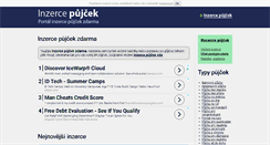 Desktop Screenshot of inzercenapujcky.cz